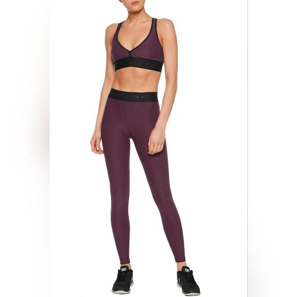 NWT Koral Timelapse Midrise Legging in Wine and Black - Picture 5 of 9